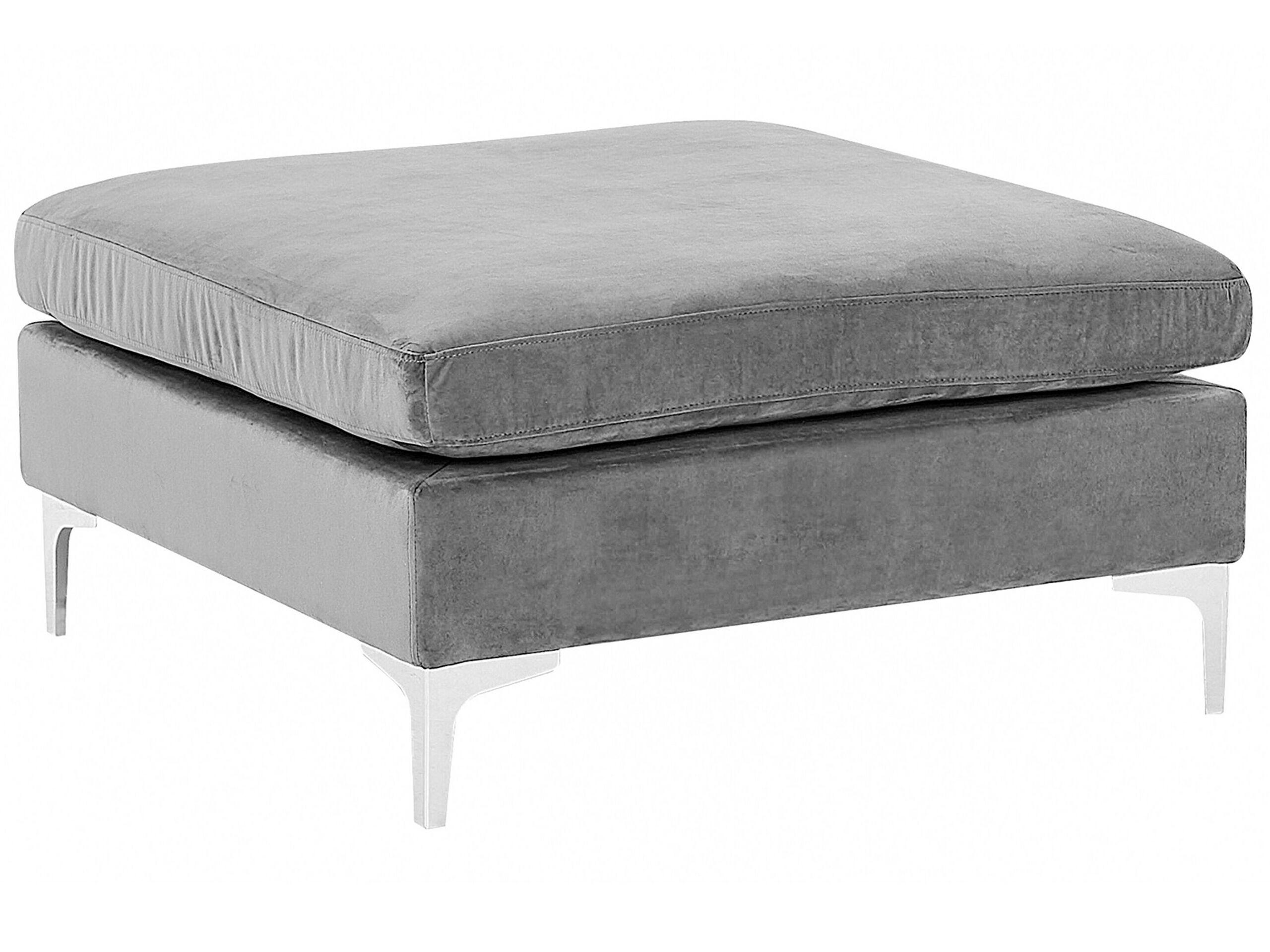 Beliani Ottomane aus Samtstoff Modern EVJA