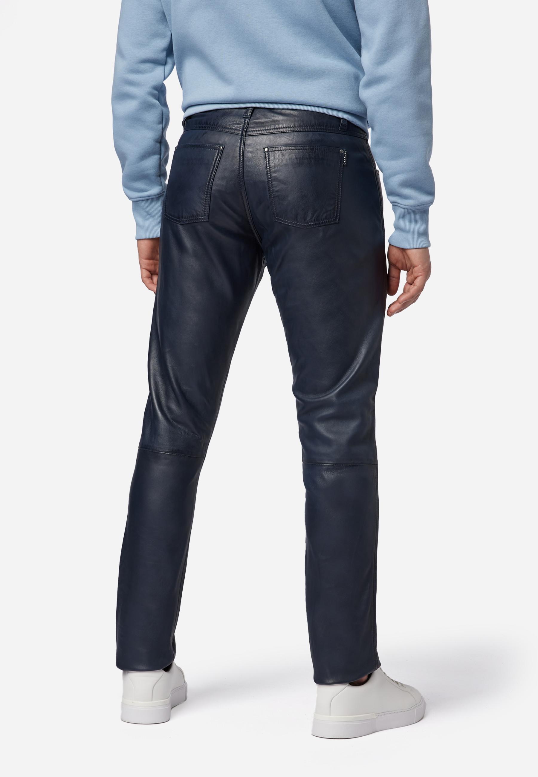 RICANO Slim Fit 5-Pocket Lamm Lederhose