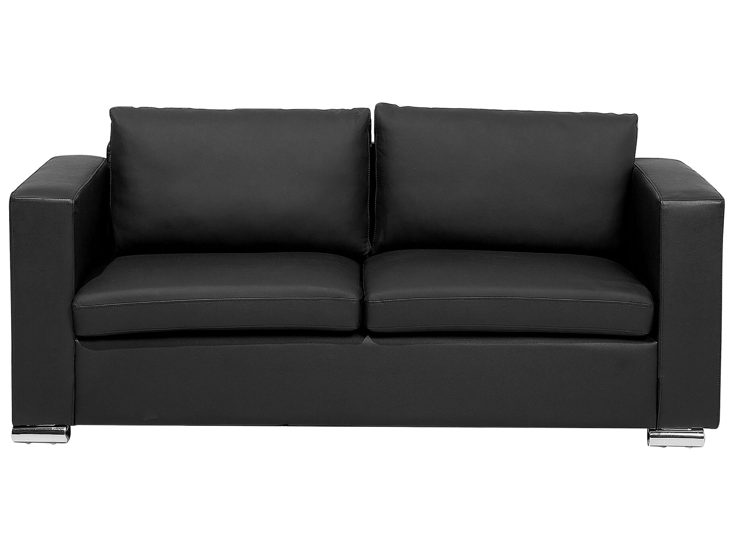 Beliani 3 Sitzer Sofa aus Spaltleder Industriell HELSINKI
