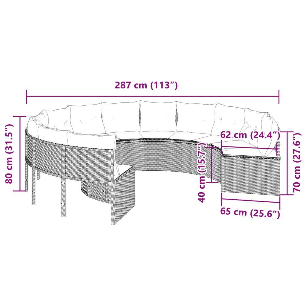 VidaXL Gartensofa poly-rattan