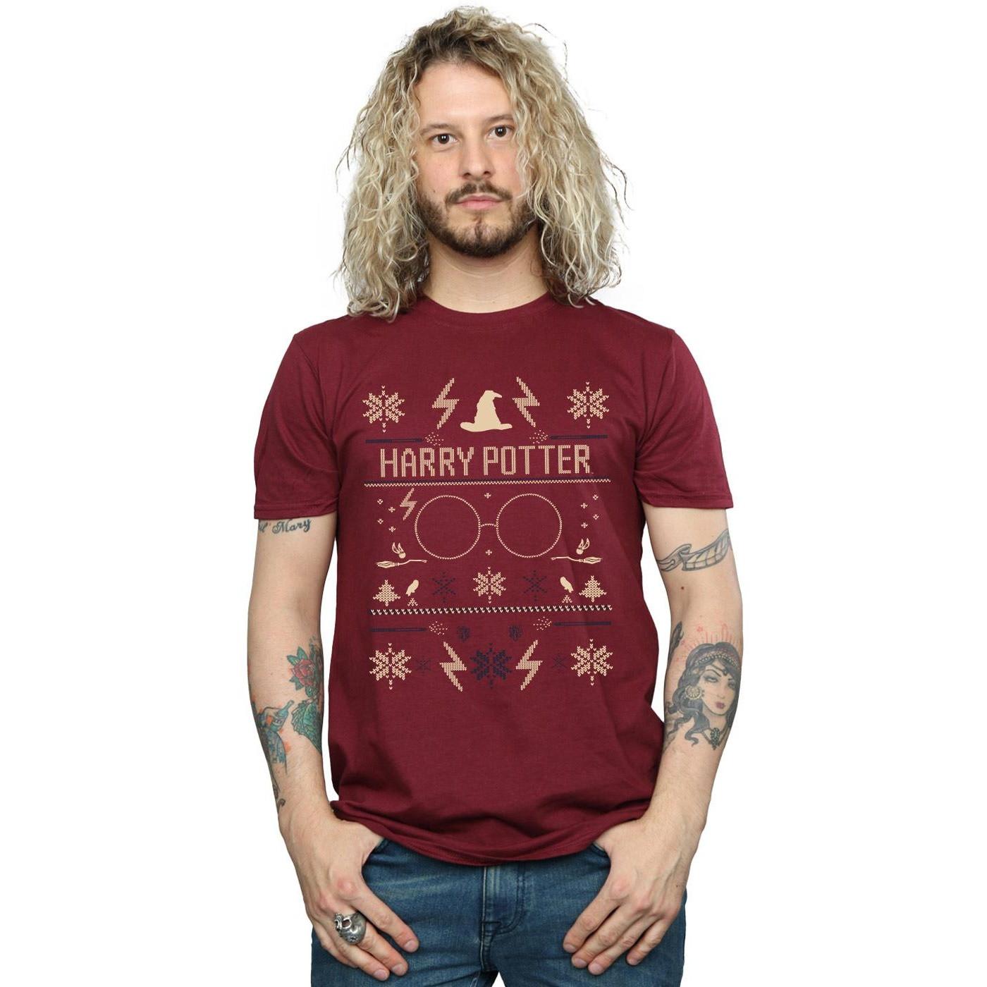 Harry Potter Weihnachtsmuster T-Shirt