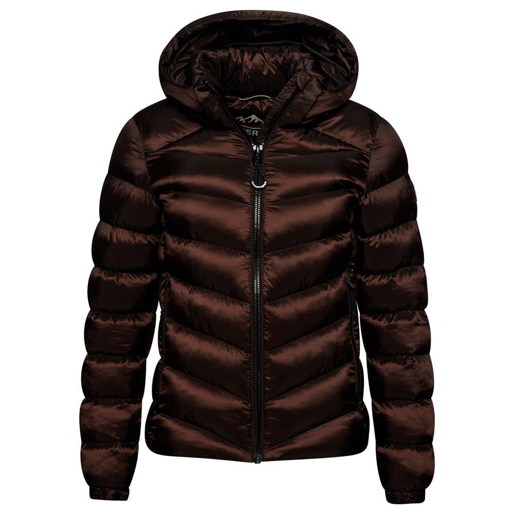Superdry daunenjacke mit kapuze, damen uperdry fuji