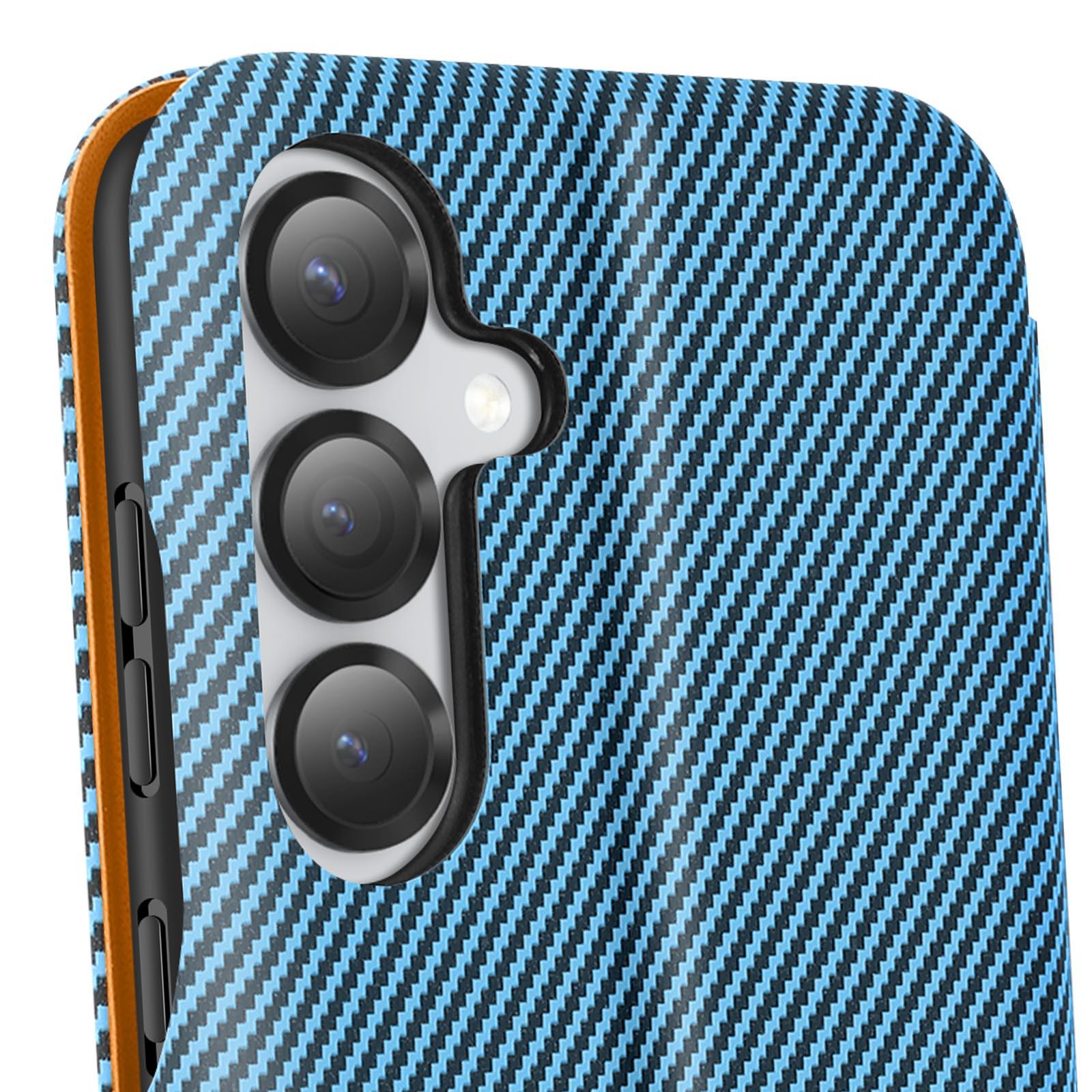 Avizar Etui Samsung S25 Plus Carbon Blau