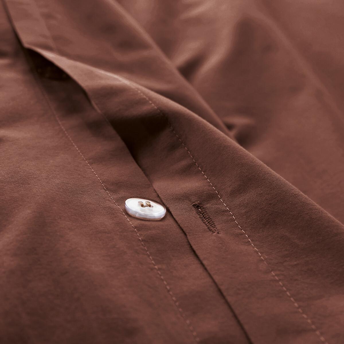 La Redoute Intérieurs Unifarbener Duvetbezug aus gewaschener Baumwolle Scenario