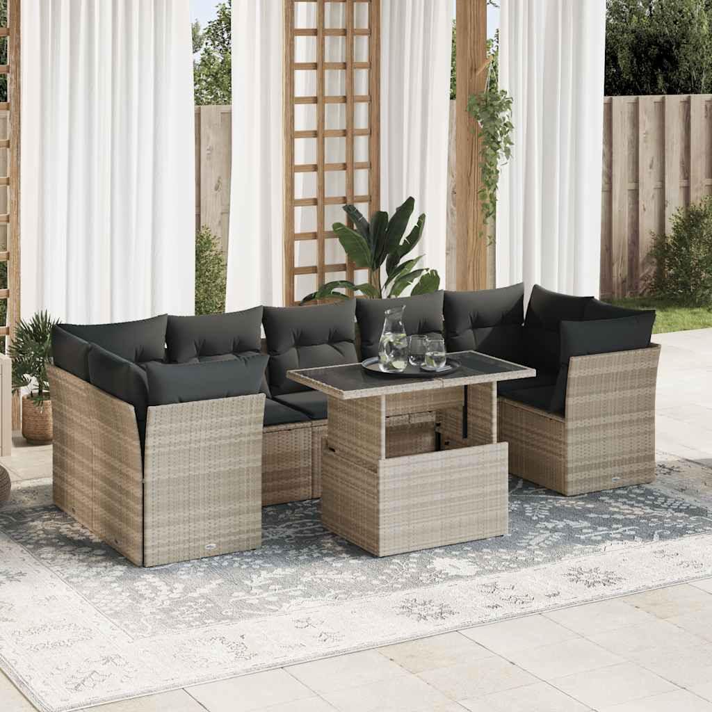VidaXL Gartensofa set poly-rattan