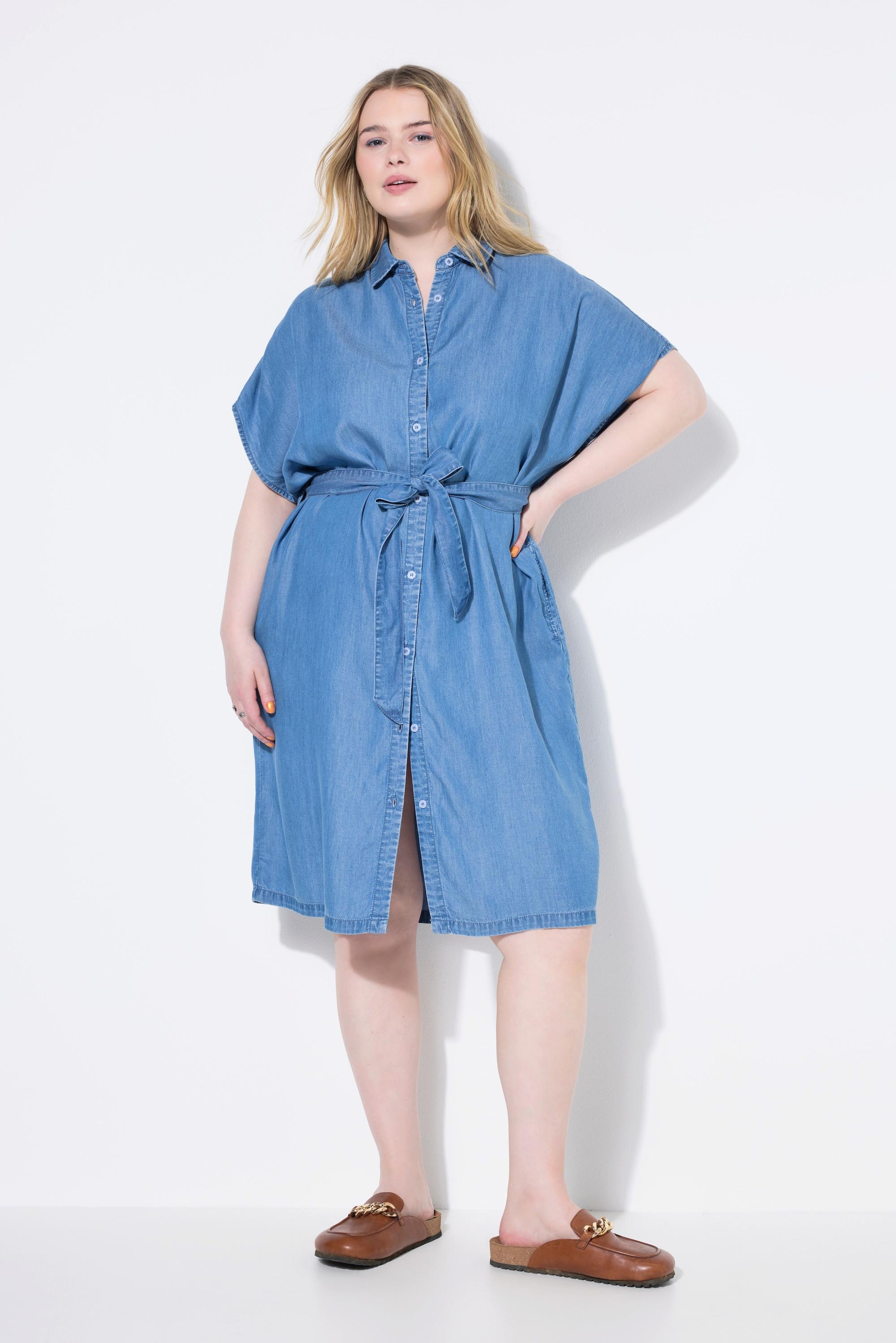 Studio Untold Hemdblusenkleid Denim Optik Lyocell