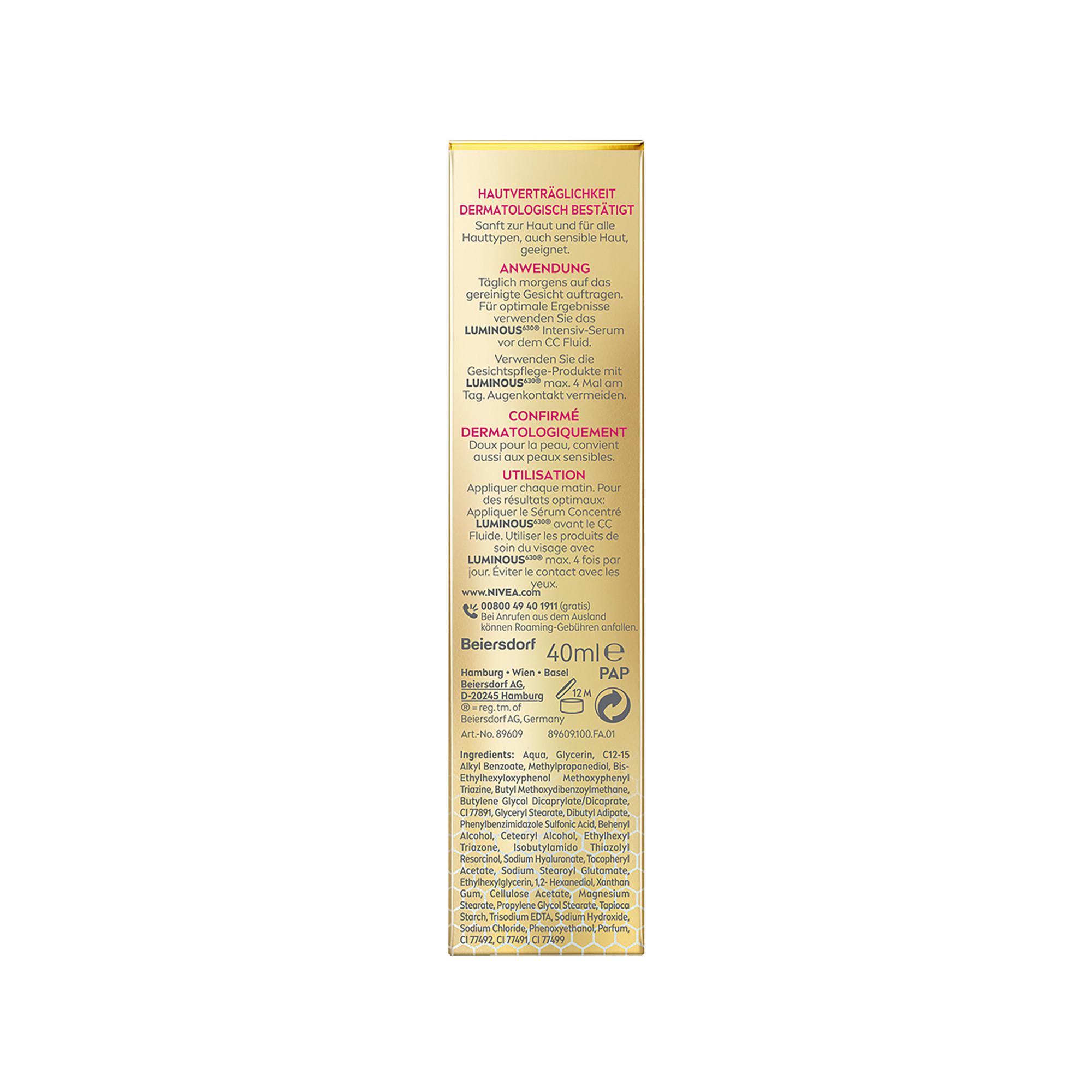 NIVEA Face Cellular Luminous630® 3-in-1 CC Fluid
