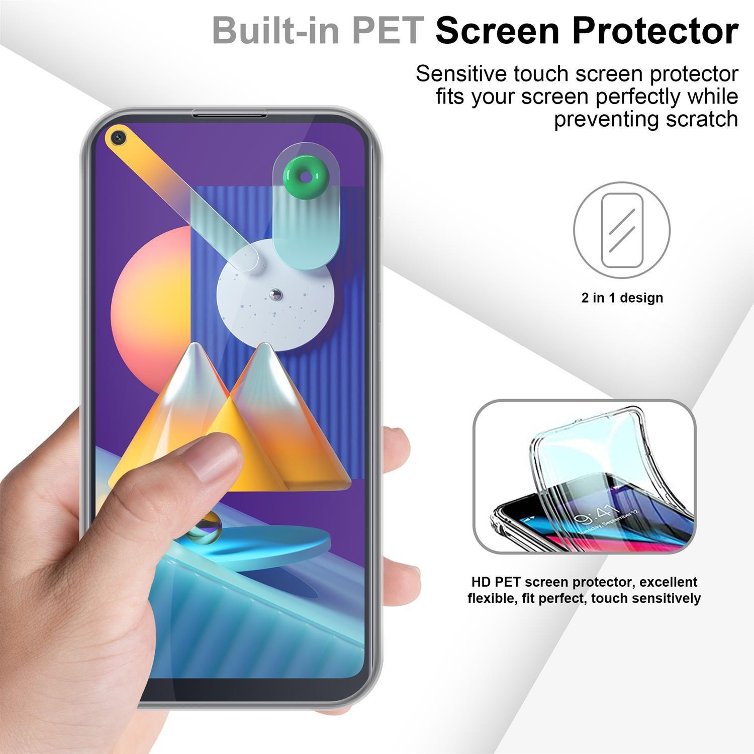 Cadorabo Hülle für Samsung Galaxy A11 M11 360° Full Body Front- und Rückenschutz