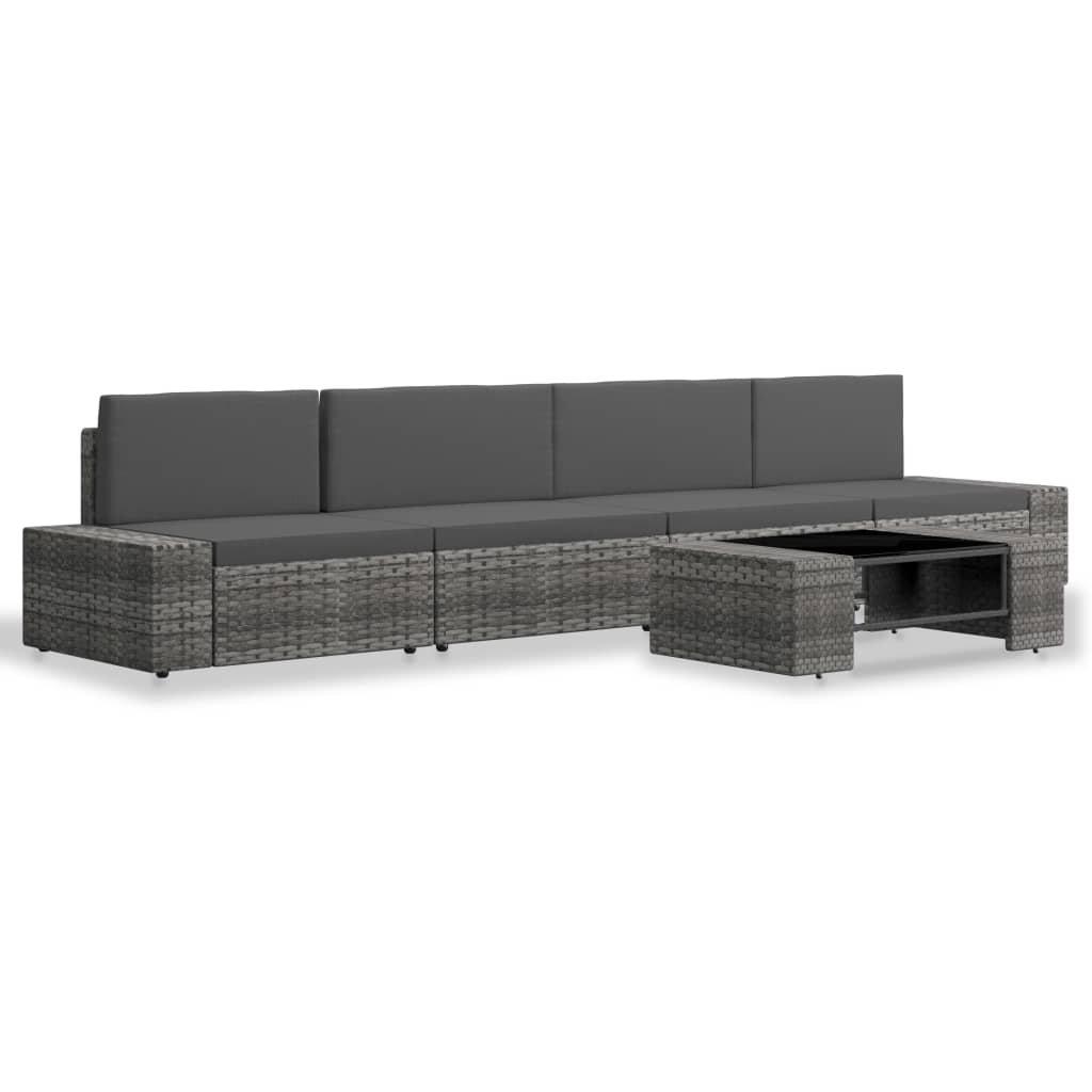 VidaXL Garten-lounge-set poly-rattan
