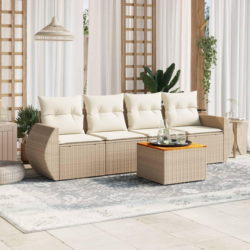 VidaXL Garten sofagarnitur poly-rattan