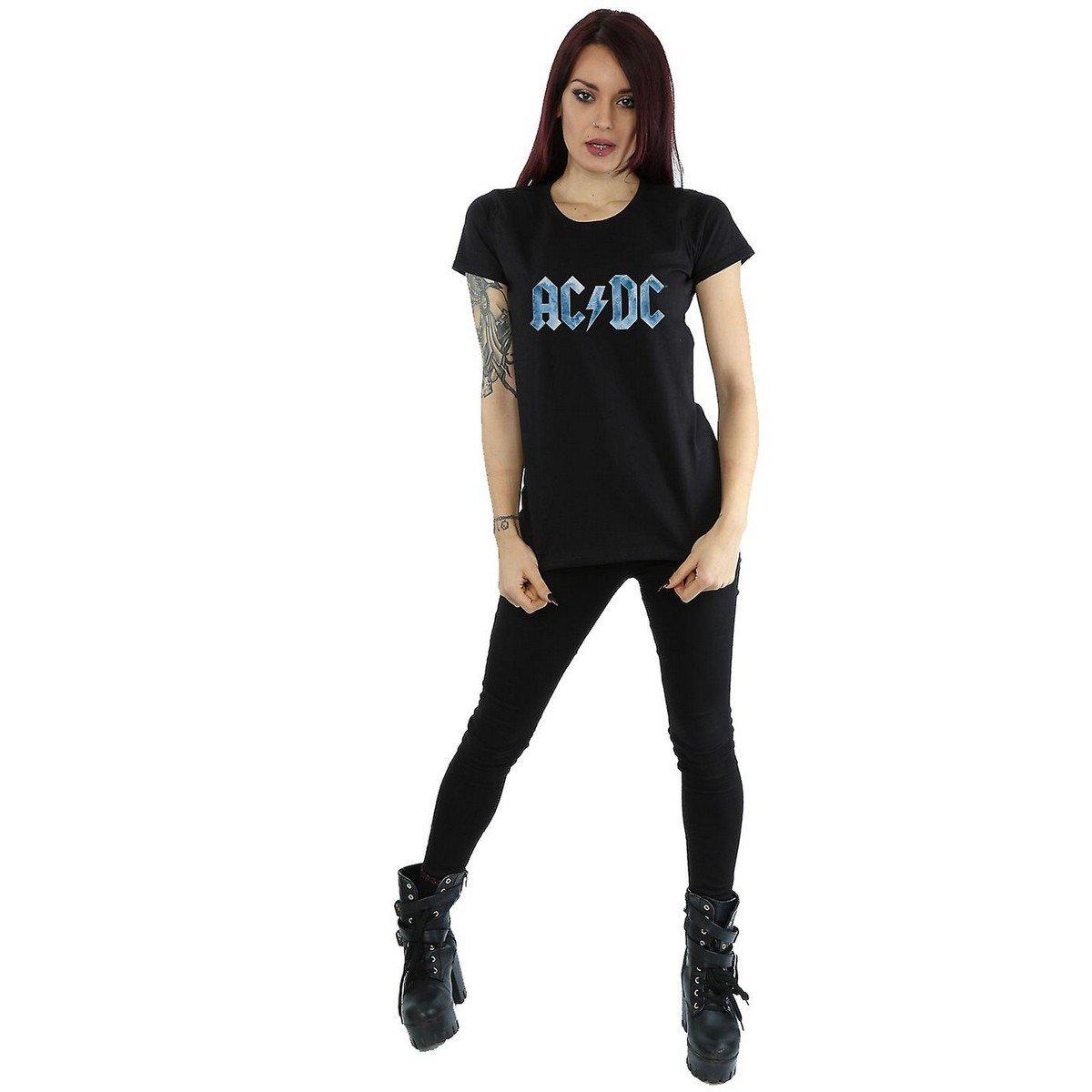 AC/DC ACDC T-Shirt mit Eiseffekt-Logo