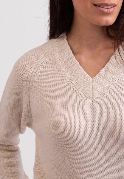 CASH-MERE.CH Recycelter Kaschmir V-Ausschnitt Pullover