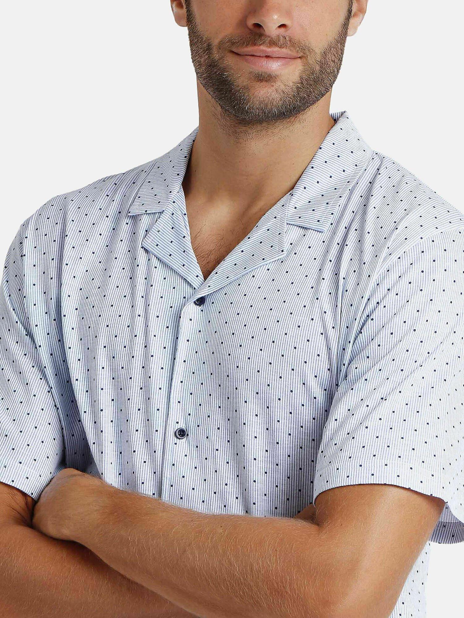 Admas Pyjama Shorts Shirt Stripes And Dots