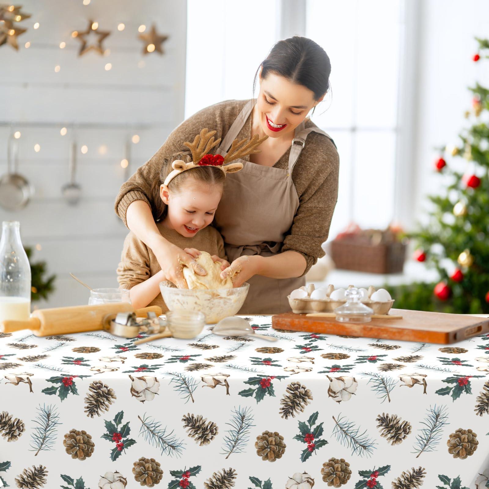 Alopini Tannenzapfen Partytischdecken, Geburtstagstischdecken Einwegtischdecken aus Kunststoff