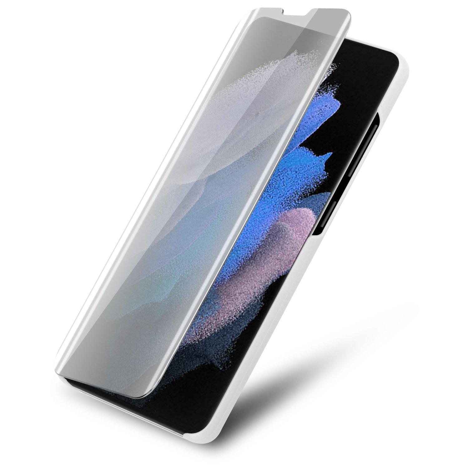 Cadorabo Hülle für Samsung Galaxy S22 ULTRA Spiegel Standfunktion 360 Grad Schutz