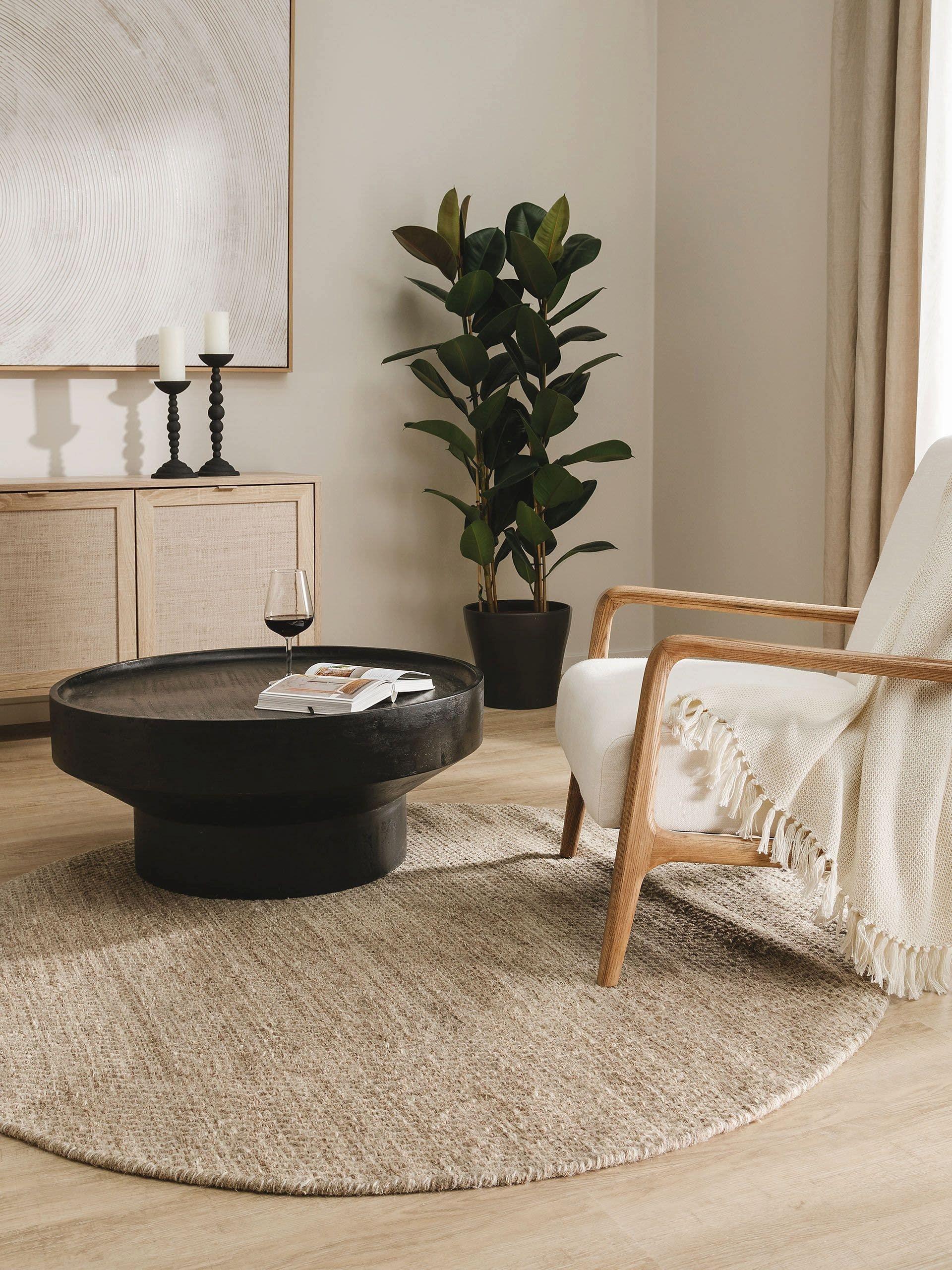 Benuta Wollteppich Rocco Taupe