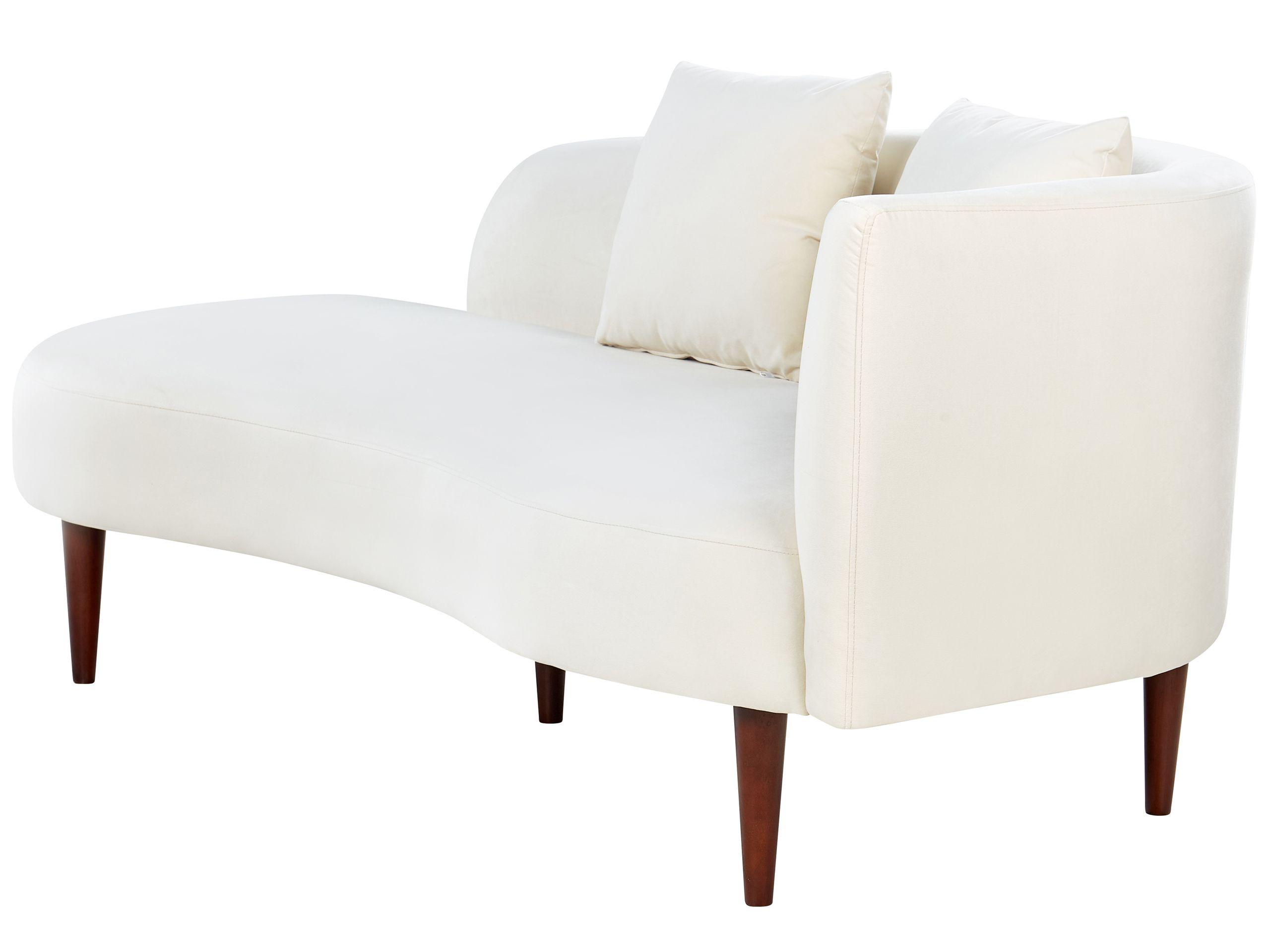 Beliani Rechtsseitige Chaiselounge aus Samtstoff Modern CHAUMONT