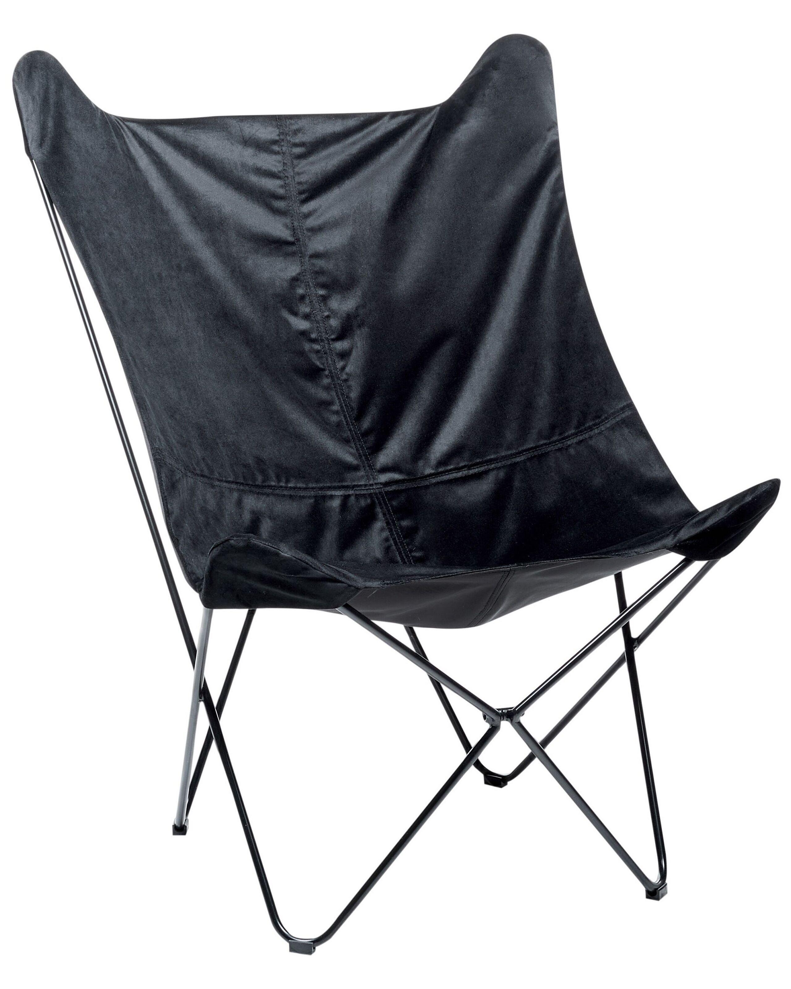 Beliani Sessel aus Samtstoff Retro NYBRO