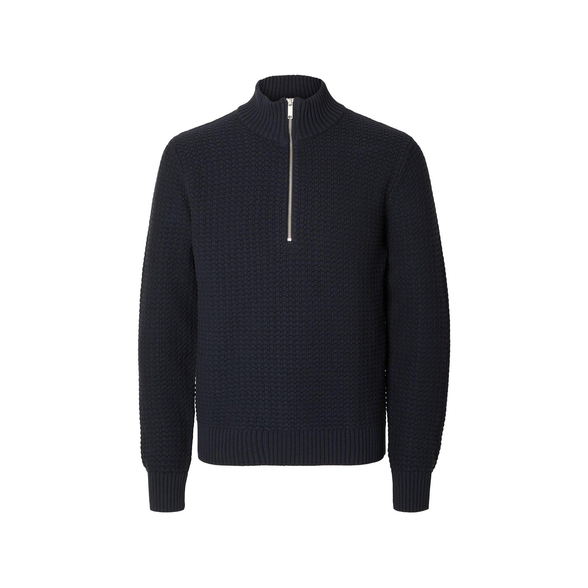 SELECTED SLHThim LS Knit Structure Half Zip Pullover