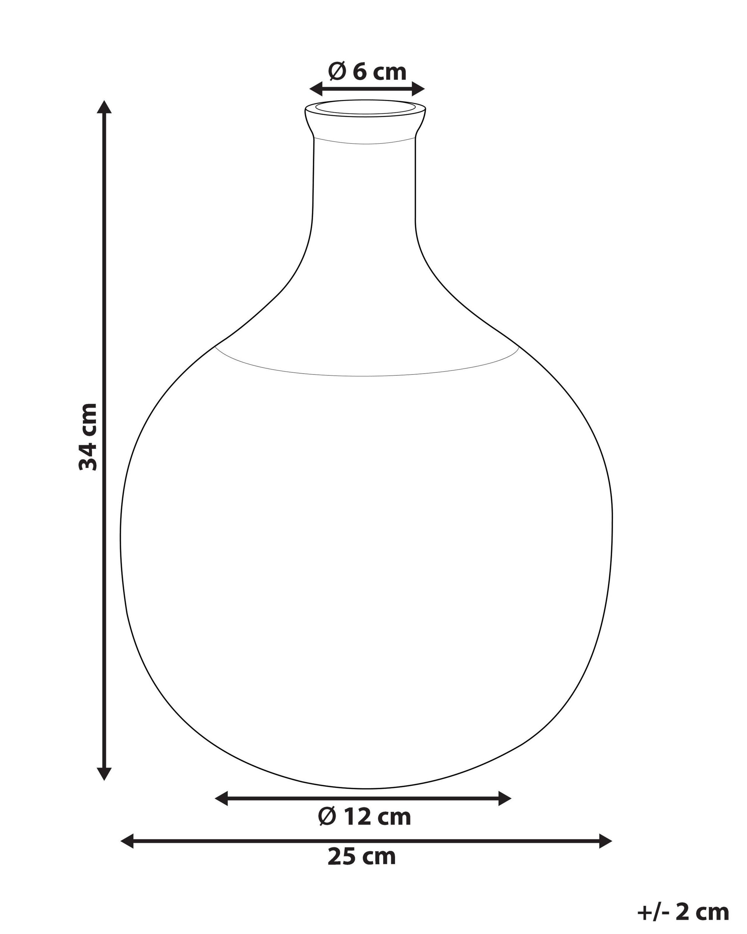 Beliani Blumenvase aus Glas Modern ACHAAR