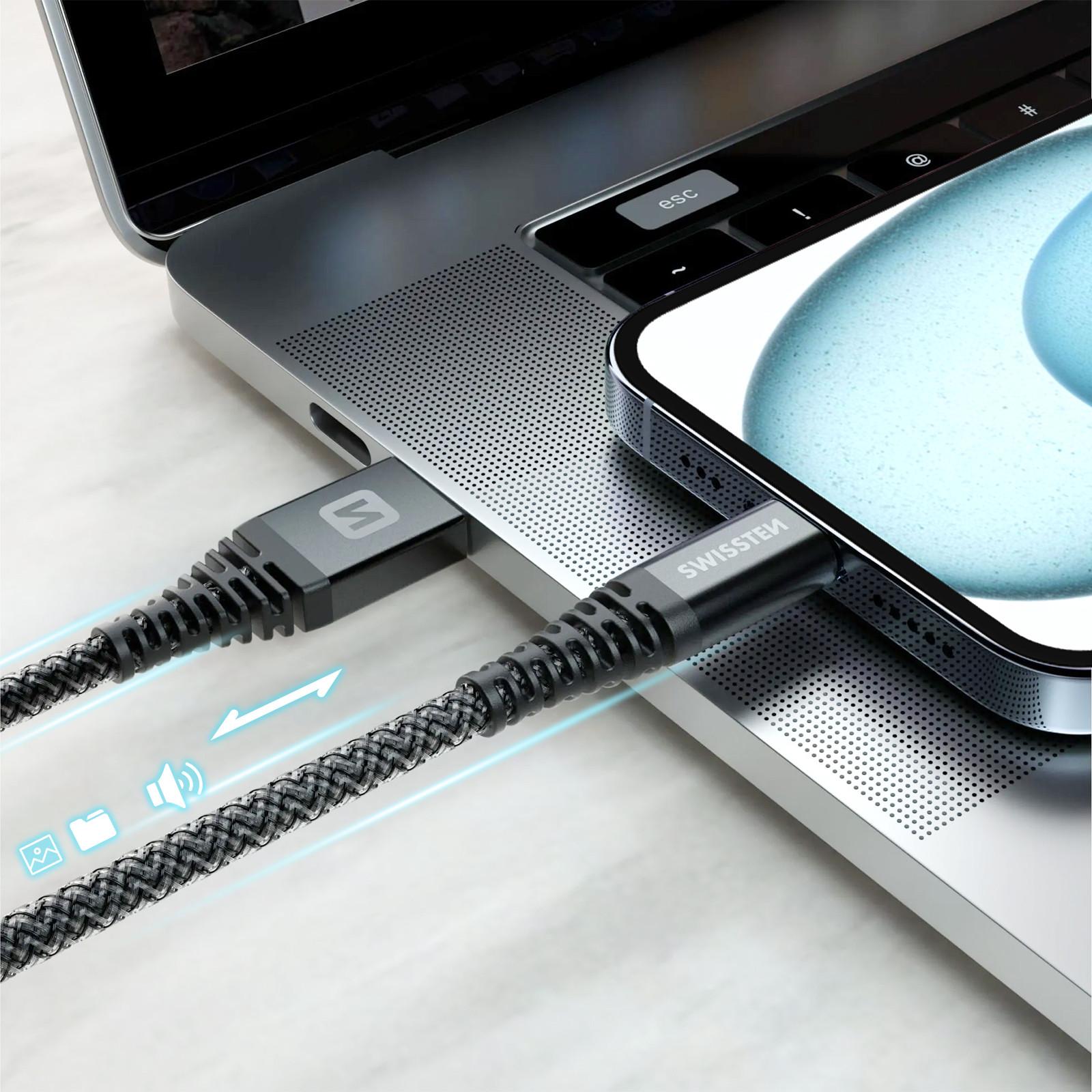 SWISSTEN USB / USB-C Kabel, Aramid Swissten