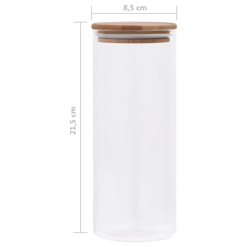 VidaXL Vorratsgläser mit bambusdeckel 6 stk. glas