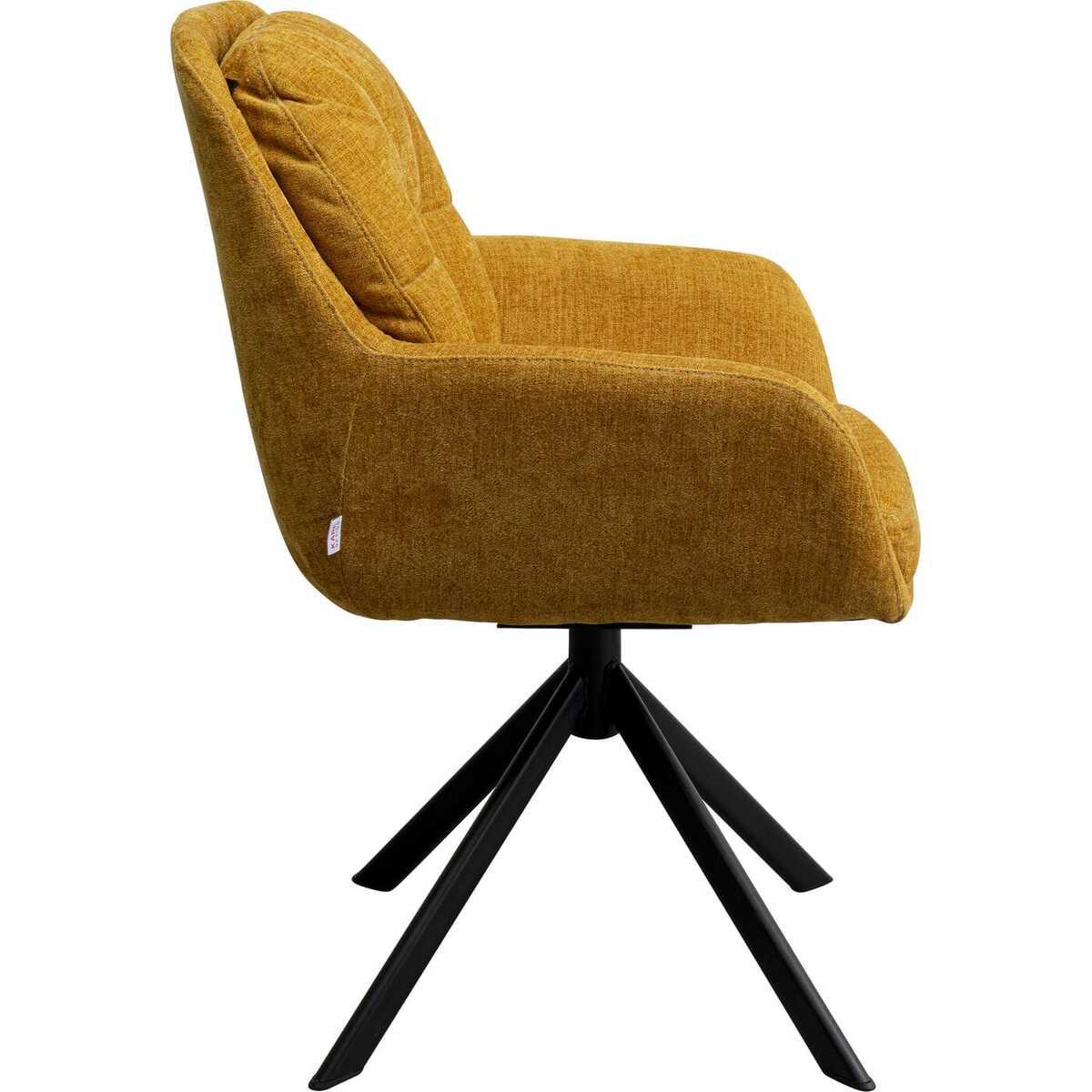 KARE Design Drehstuhl Molly gelb