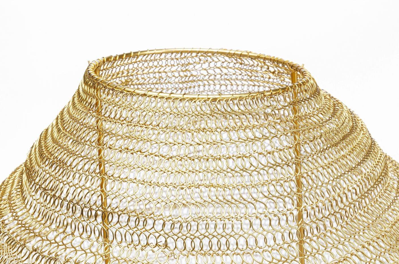 KARE Design Laterne Mesh Brass rund 51