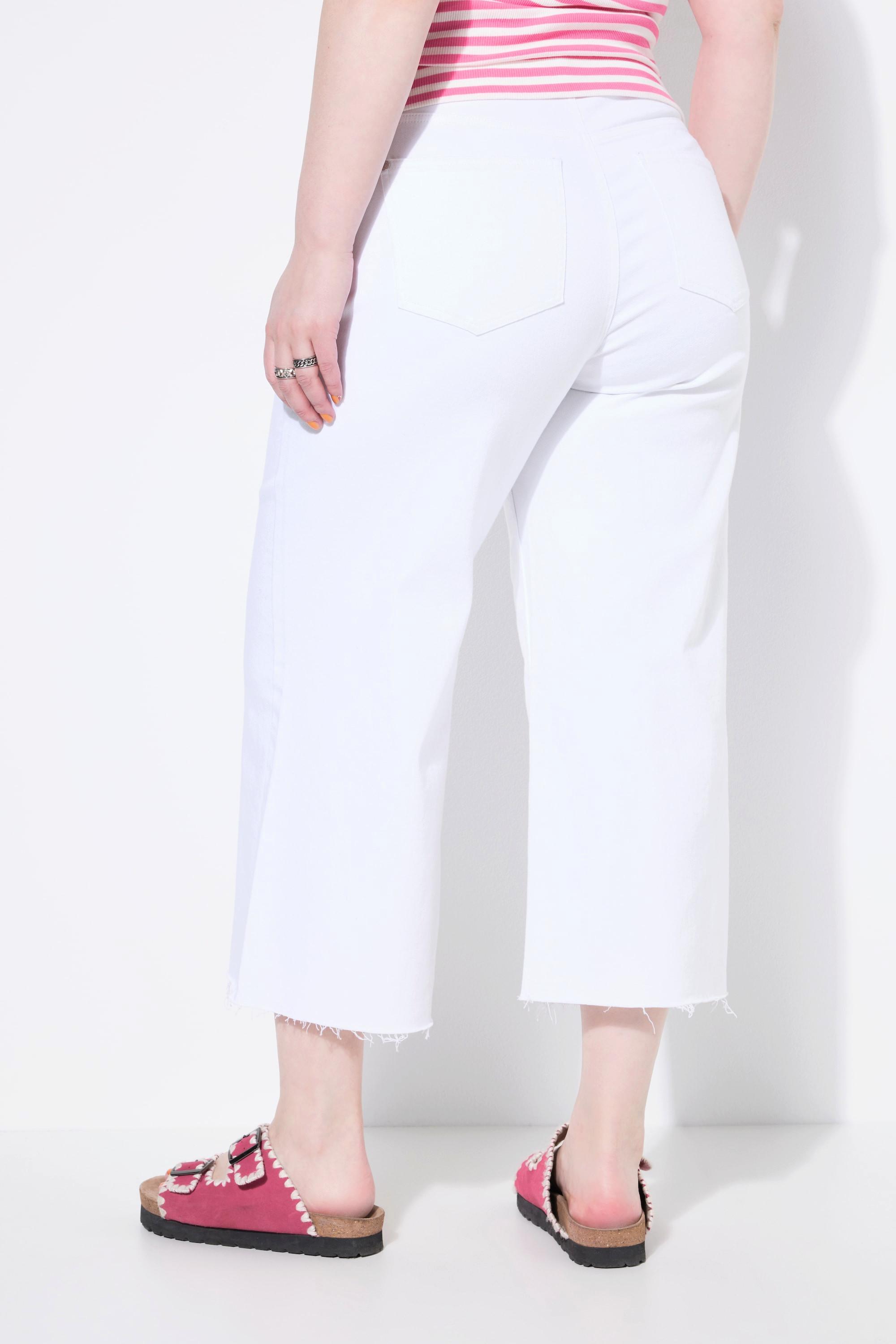 Studio Untold Jeans-Culotte Wide Legs 5-Pocket Cutted Saum