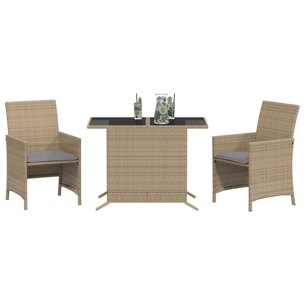 VidaXL Bistro set poly-rattan