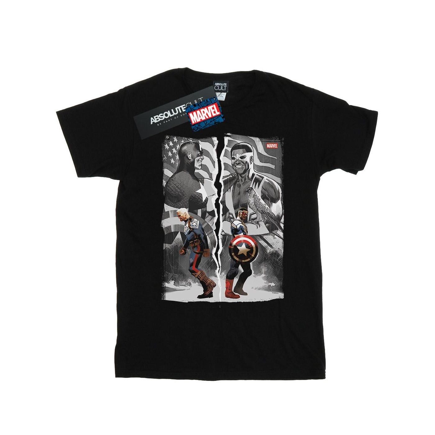 MARVEL Captain America und Falcon Split T-Shirt