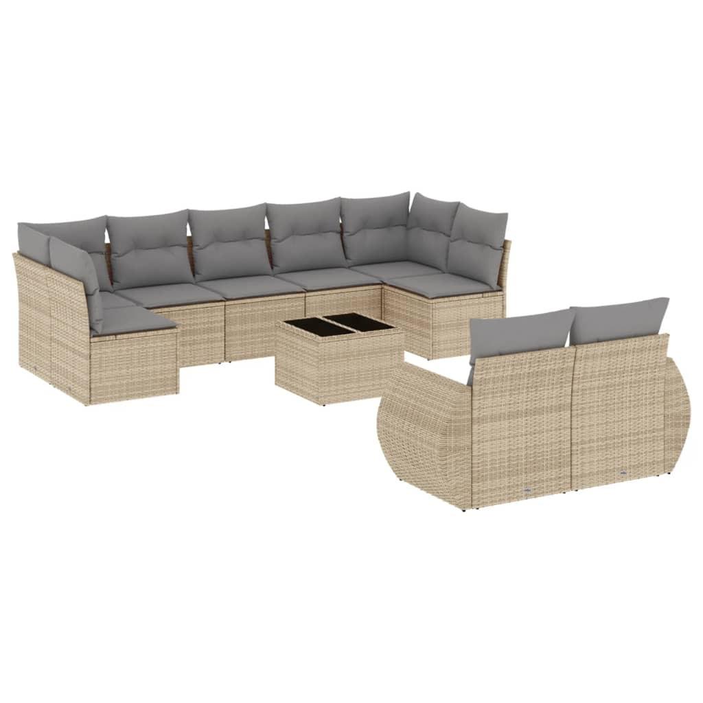 VidaXL Garten sofagarnitur poly-rattan