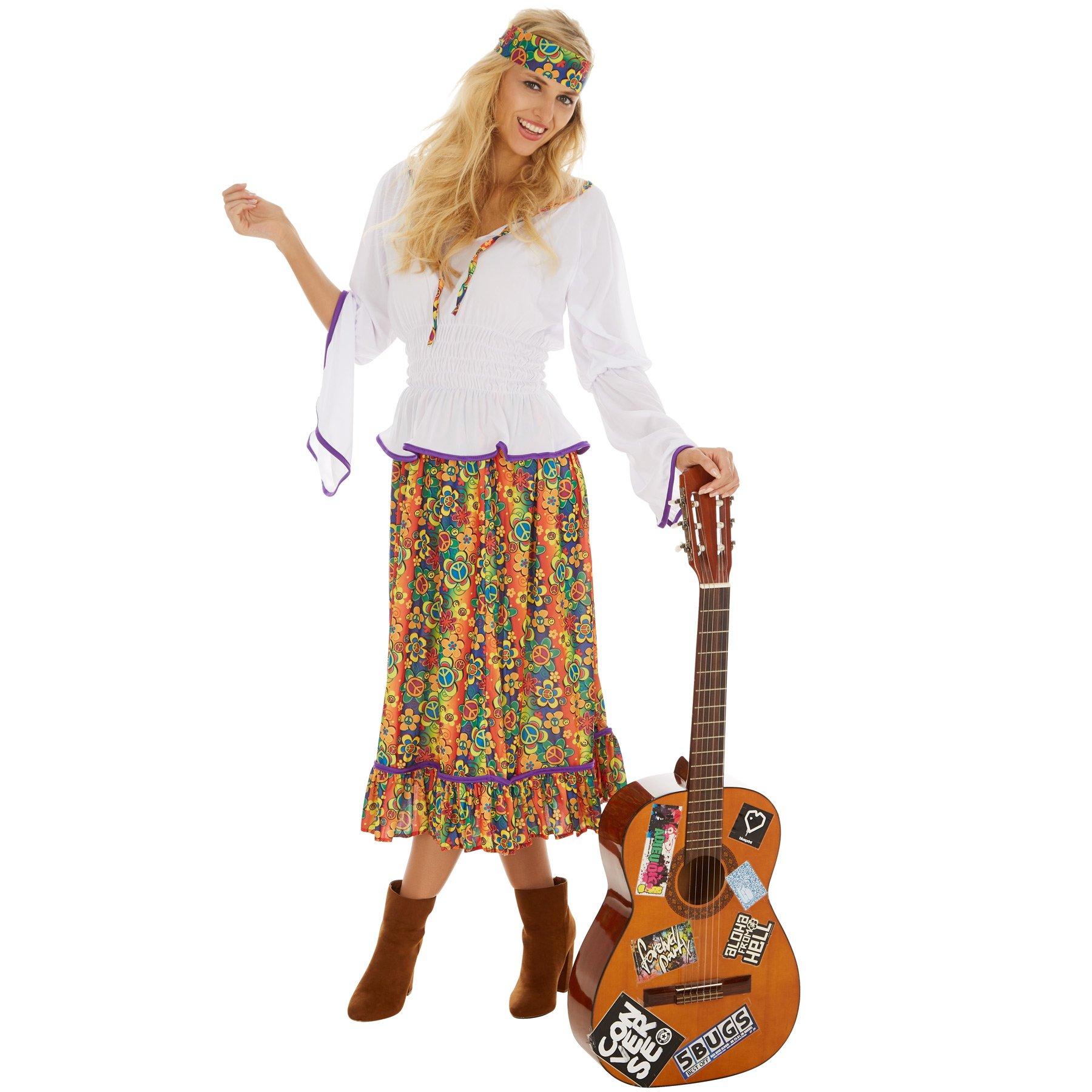 Tectake Frauenkostüm Lady Love & Peace