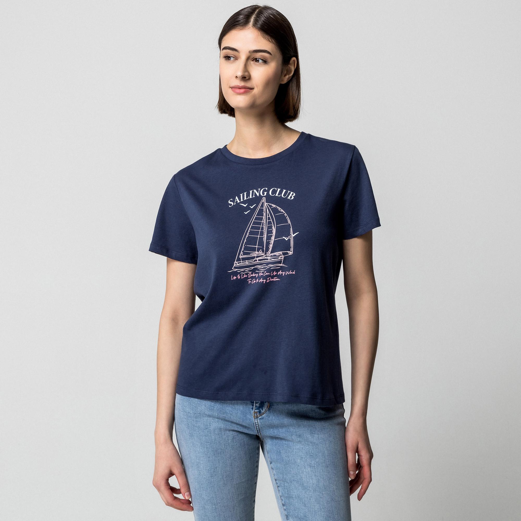 Manor Woman Sailing Club Print T-Shirt