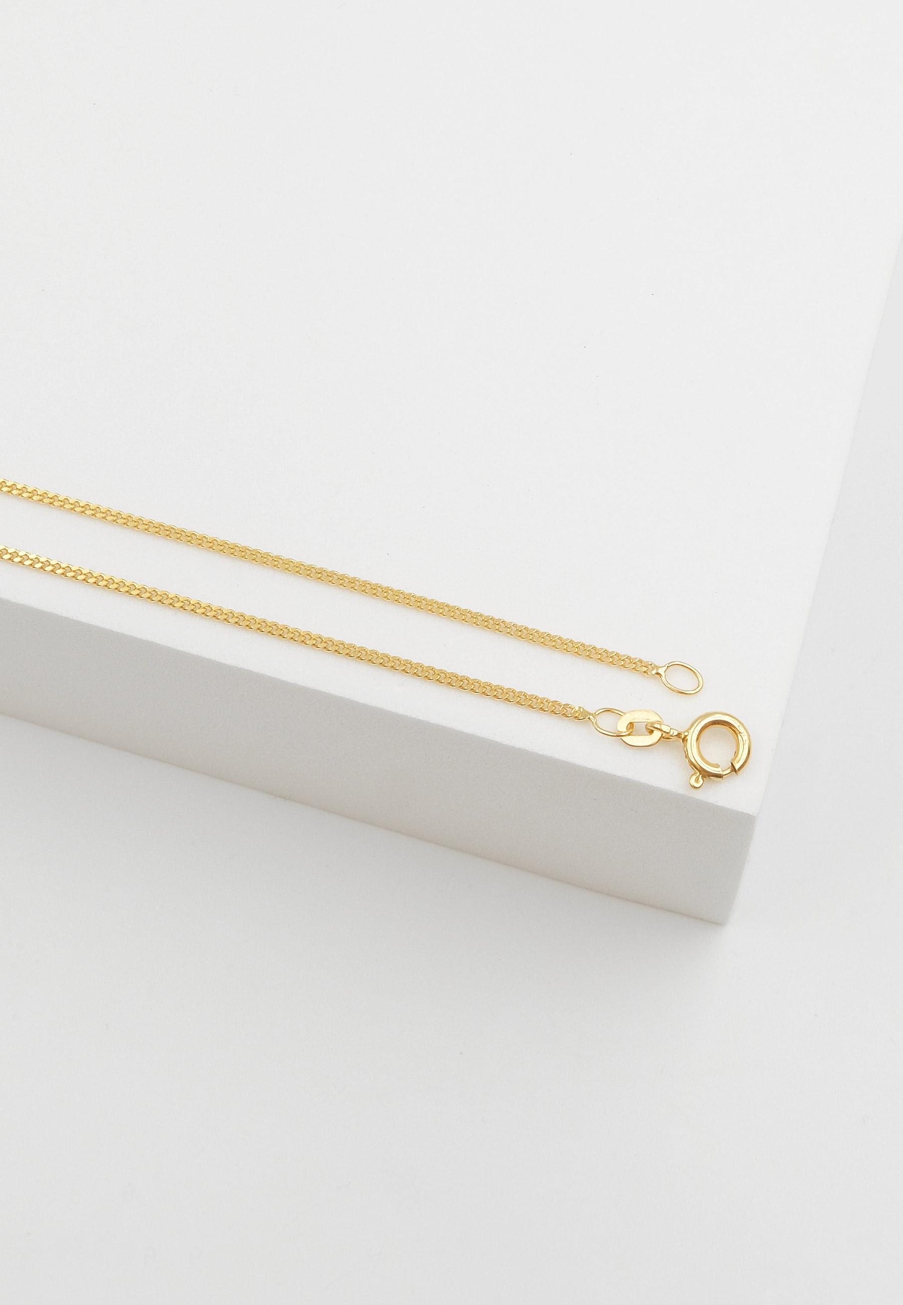 MUAU Schmuck Collier Panzer Gelbgold 585, 1.4mm, 45cm