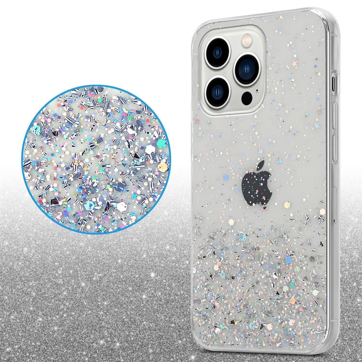 Cadorabo Hülle für Apple iPhone 13 PRO TPU Silikon mit funkelnden Glitter