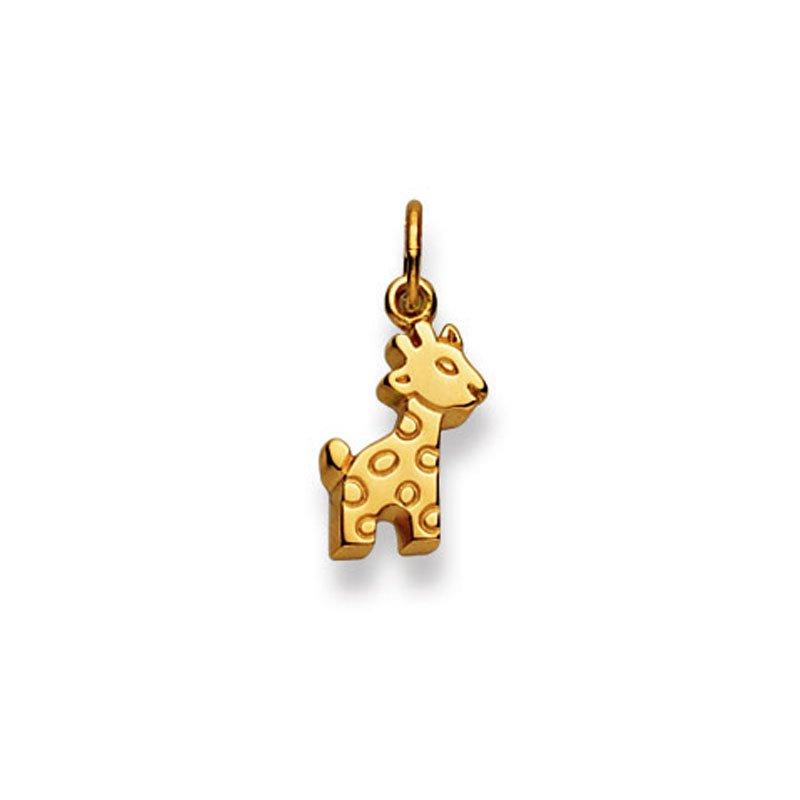 MUAU Schmuck Anhänger Giraffe Gelbgold 750, 19x9mm