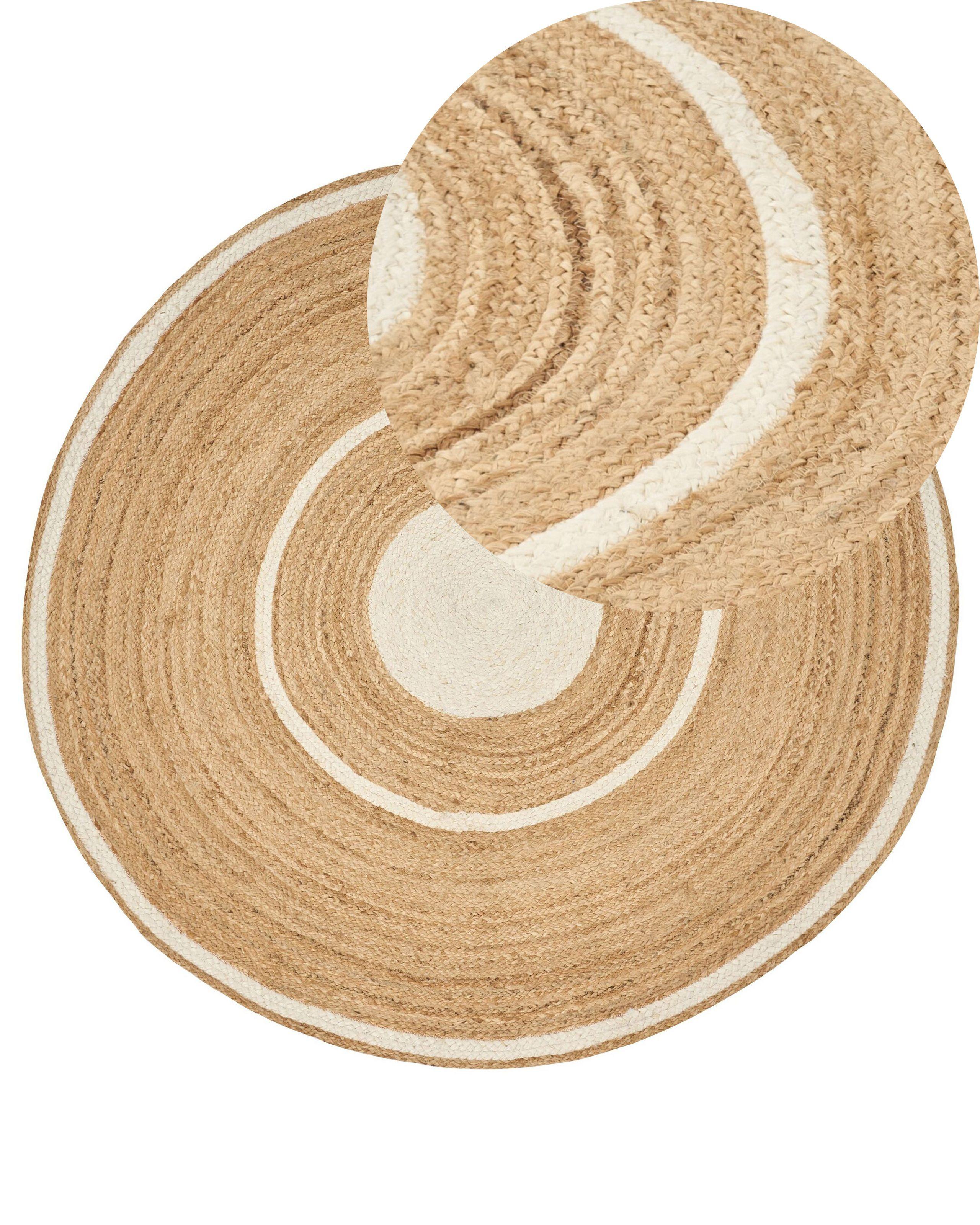 Beliani Teppich aus Jute Boho HALFELI