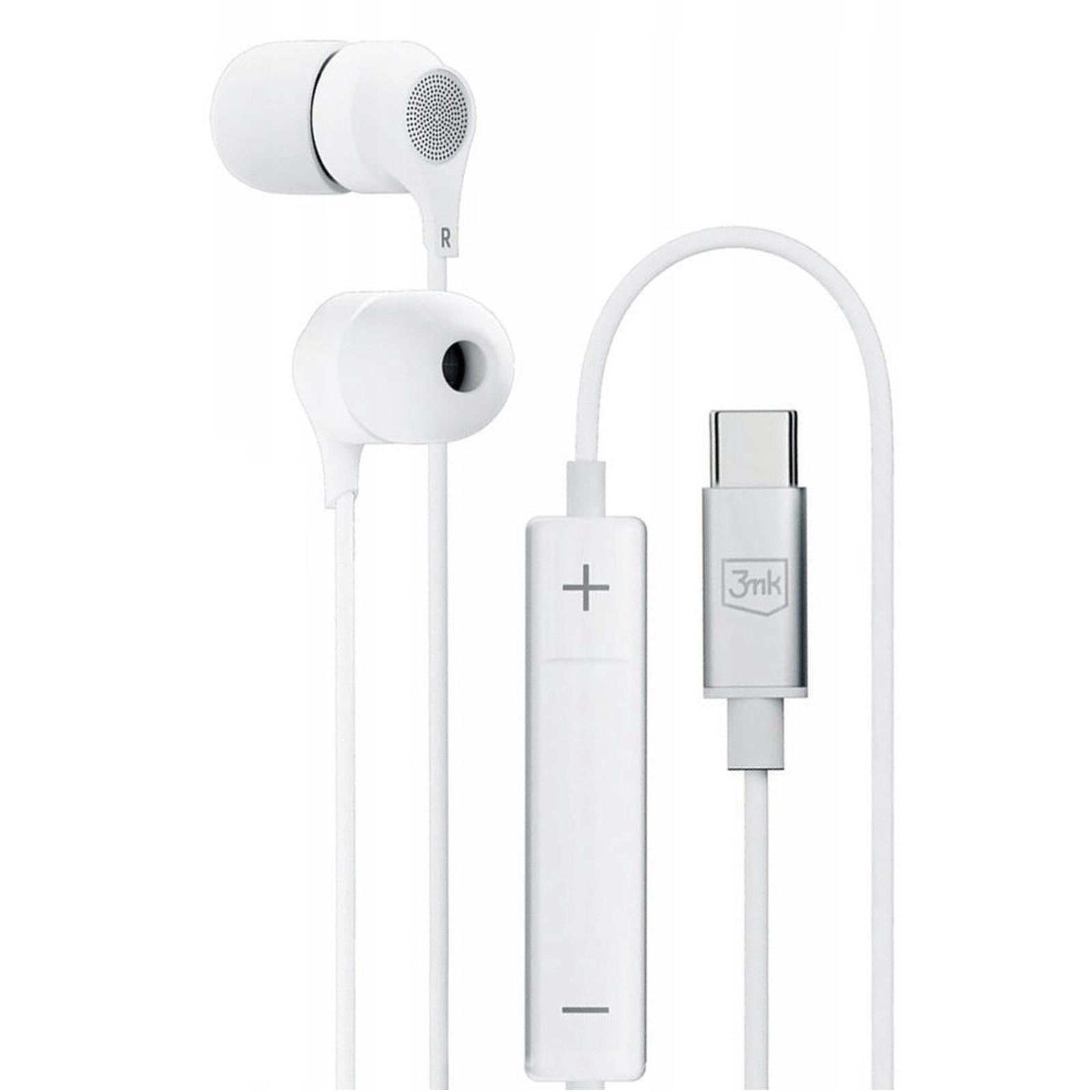 3mk Protection Kabelgebundene Kopfhörer USB-C 3mk Weiß