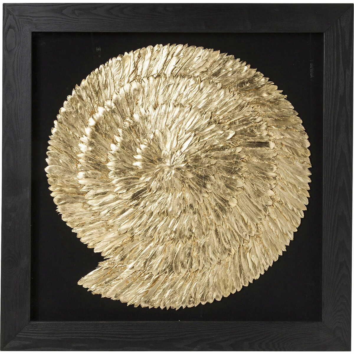 KARE Design Dekorahmen Golden Snail 120x120cm