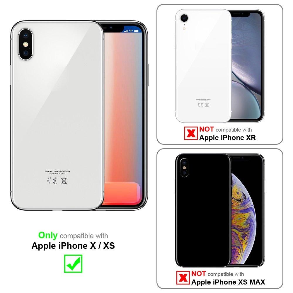 Cadorabo Vollbild Display-Schutzglas für Apple iPhone X XS - Schutzfolie