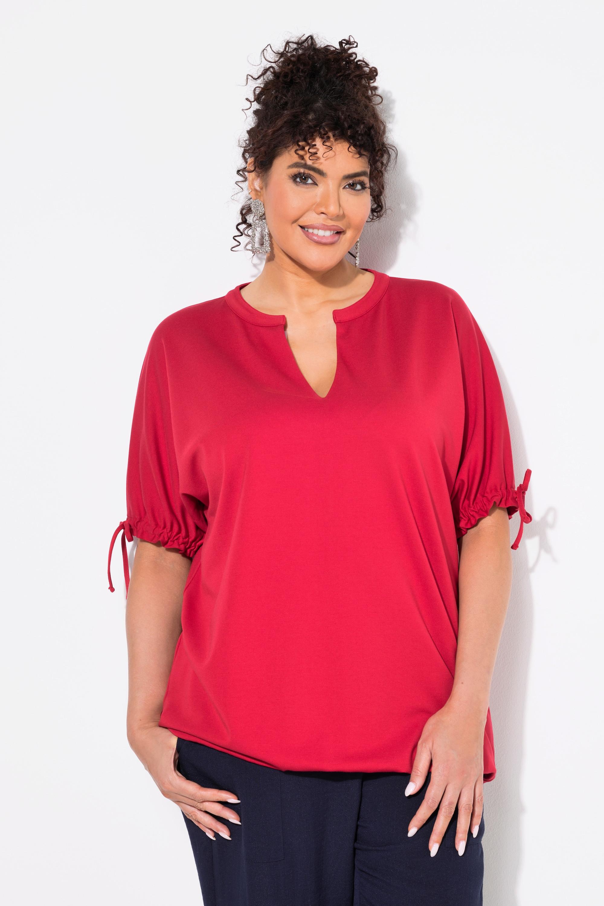 Ulla Popken Sweatshirt, Oversized, Tunika-Ausschnitt, Halbarm