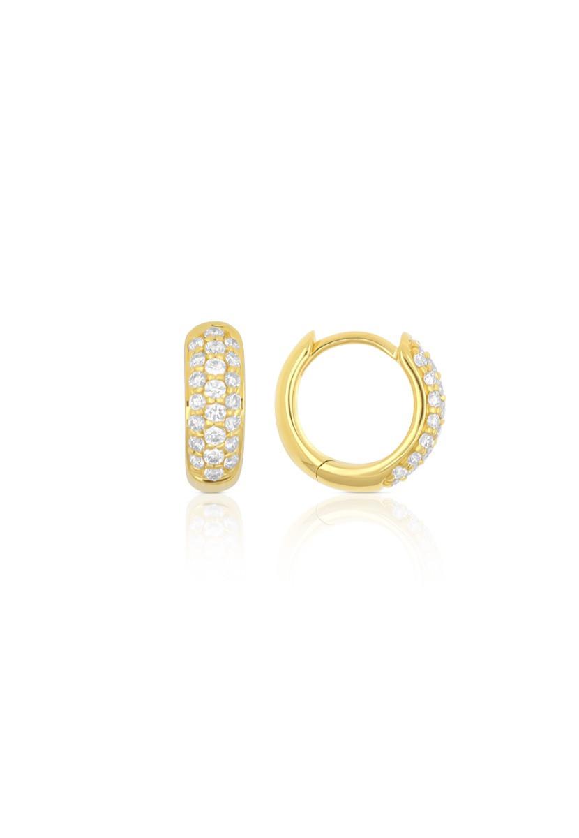 MUAU Schmuck Creolen Gelbgold 750 Brillanten 0.36ct. Scharnier 11mm