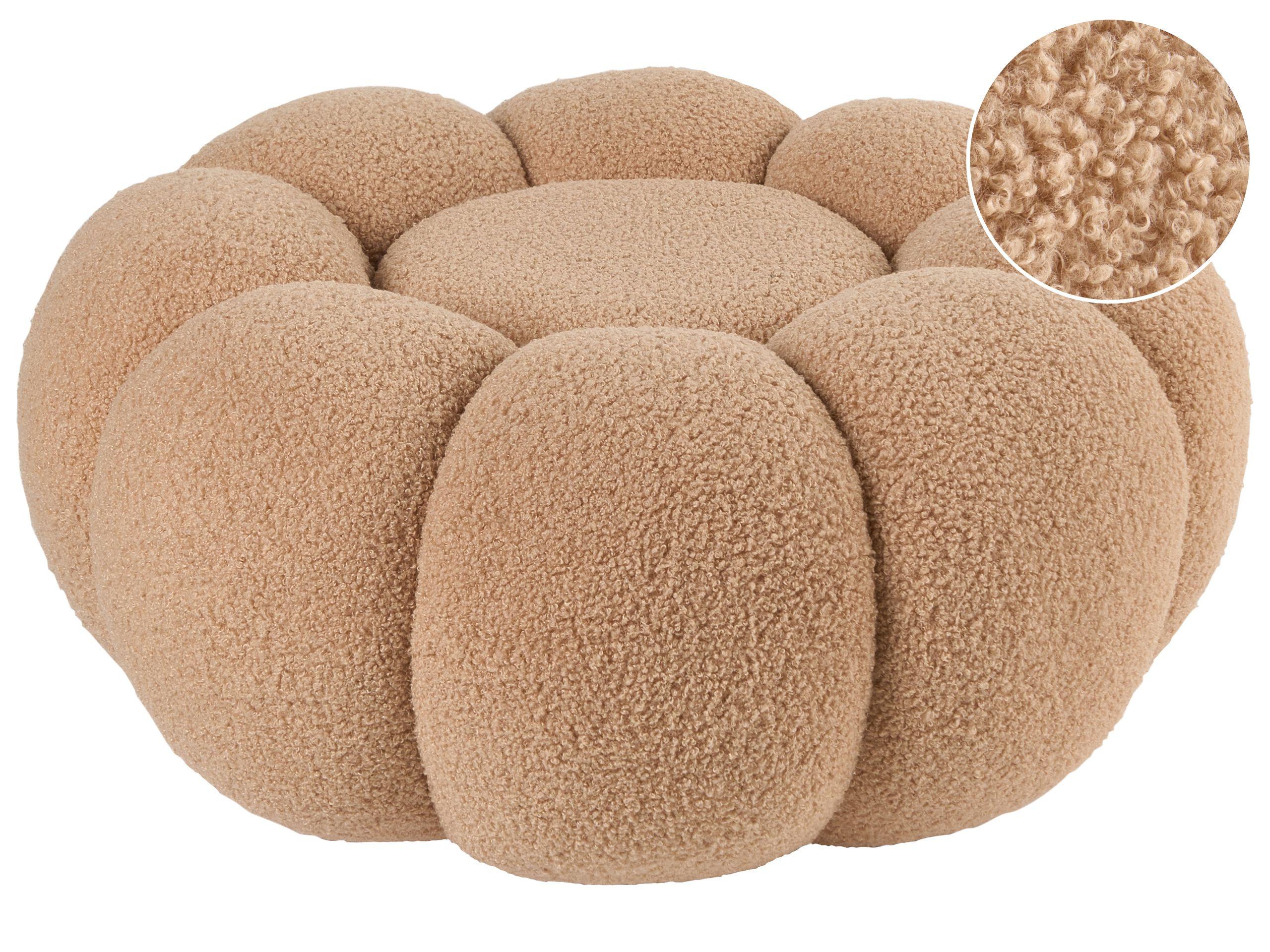 Beliani Pouf aus Bouclé Modern BEAUFORT