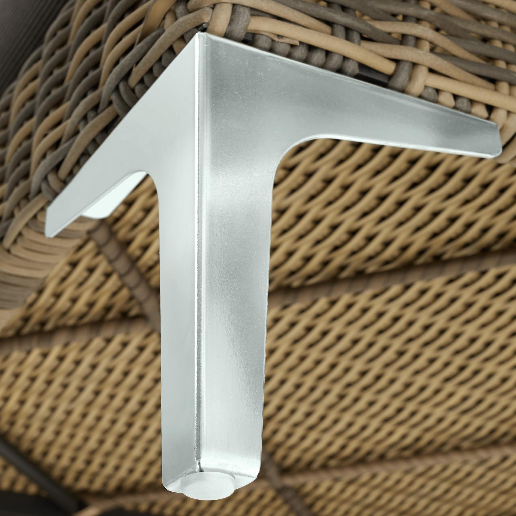 Tectake Modulares Rattanset Villanova Aluminium Set 3 2-Sitzer