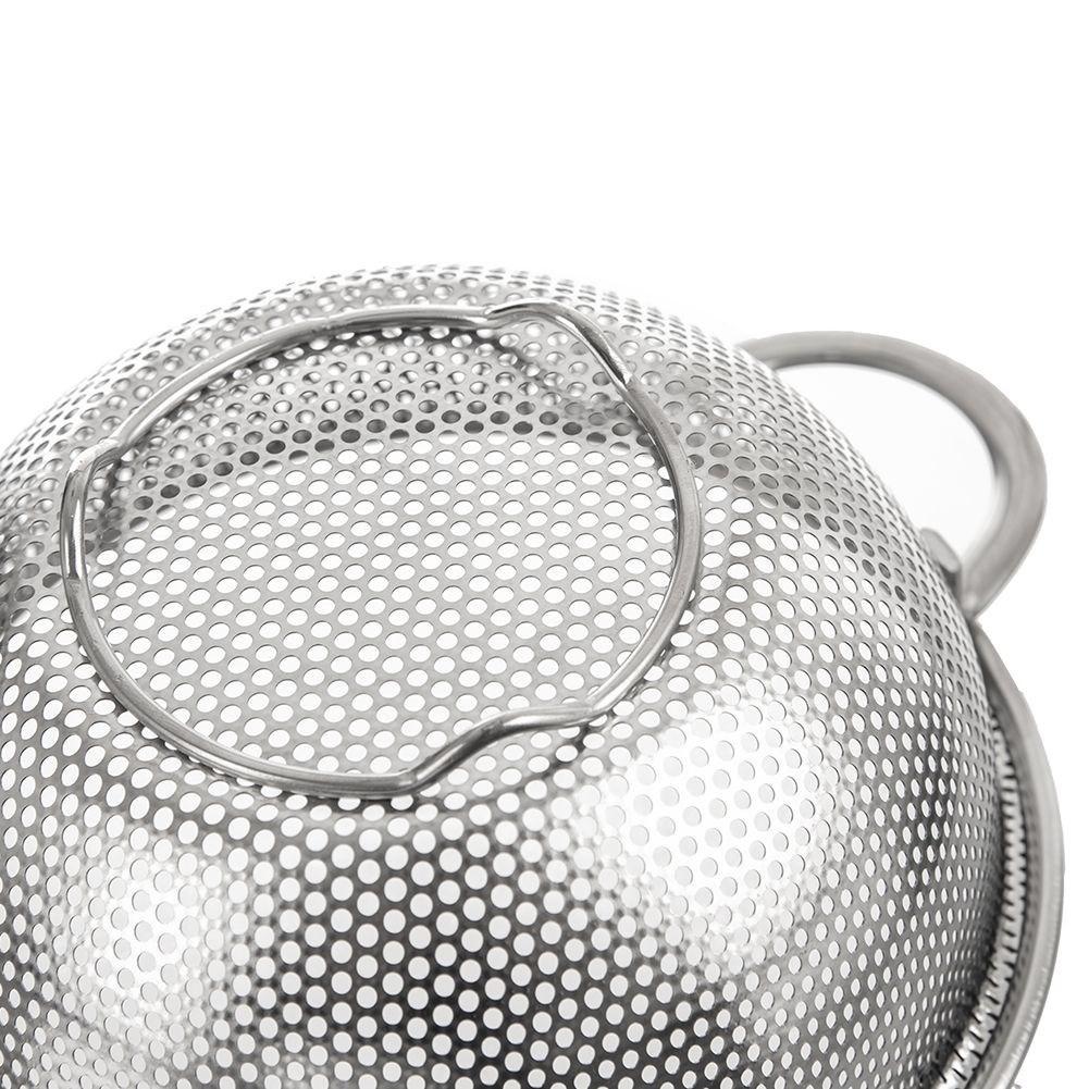 Orion Universal-Küchensieb aus Edelstahl mit Griff und Standfüßen