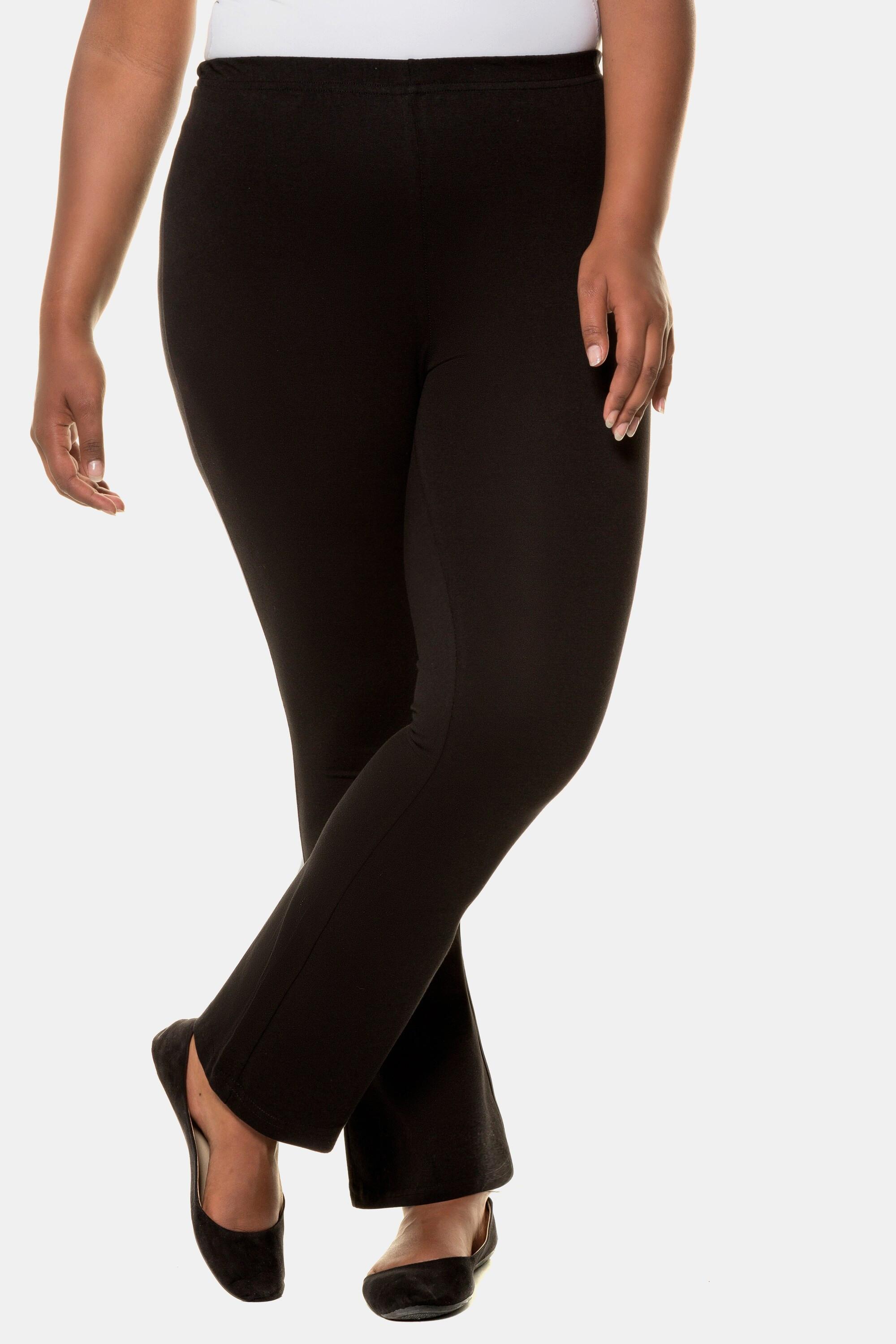 Ulla Popken Jersey Yogahose mit ausgestelltem Bein