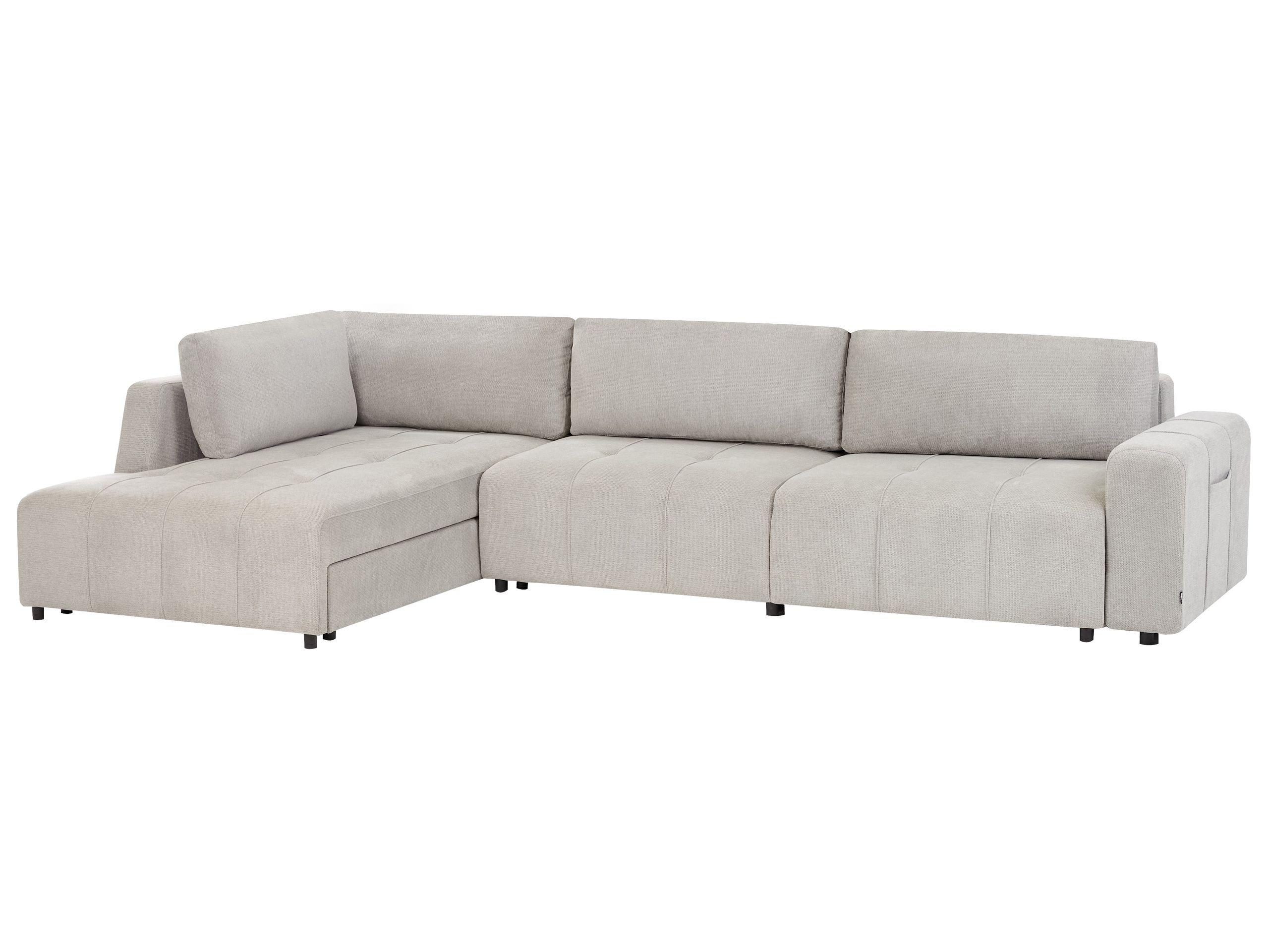 Beliani Rechtsseitiges Ecksofa aus Polyester Modern INNVIK