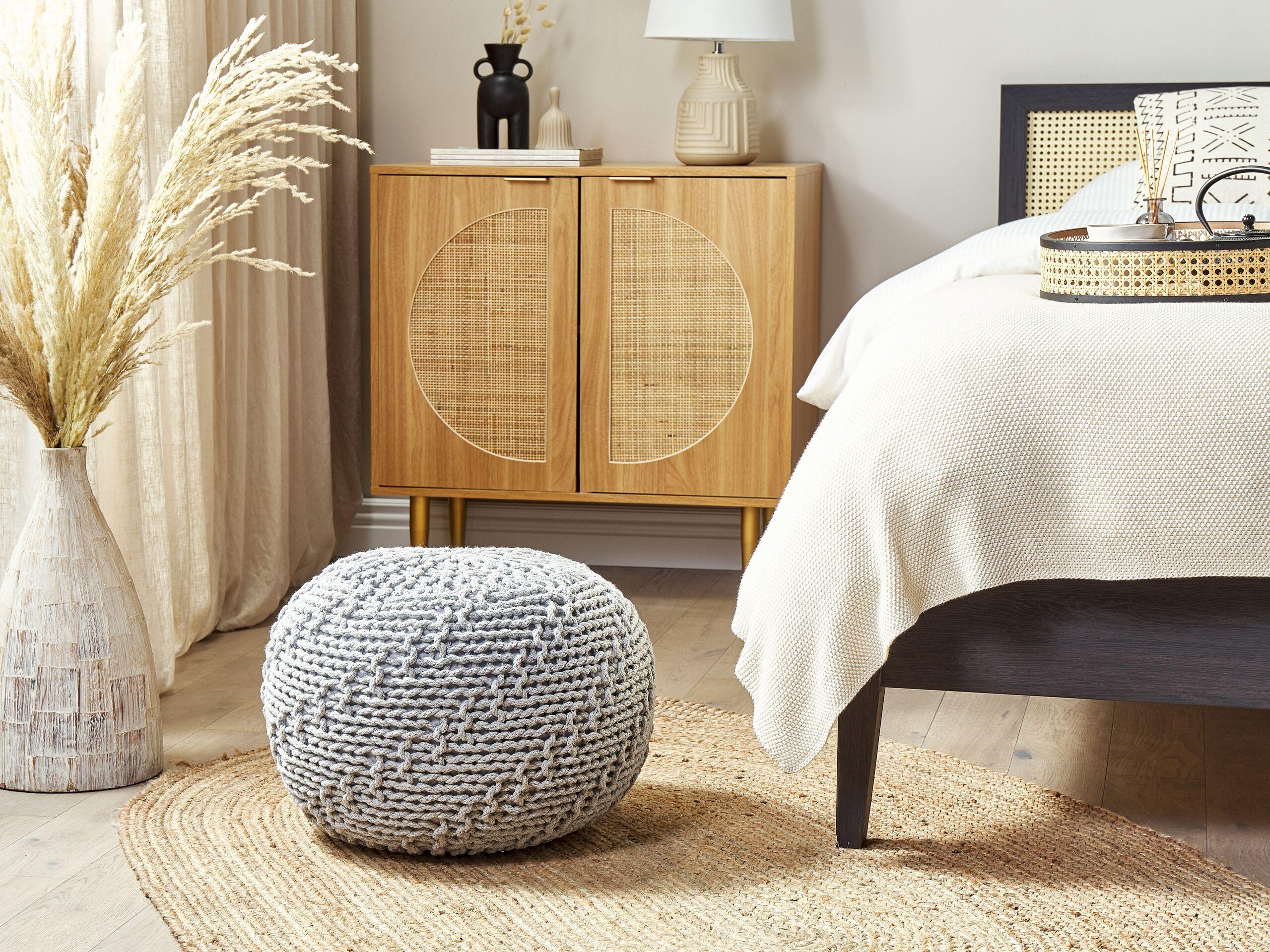 Beliani Pouf aus Baumwolle Boho PRIENE