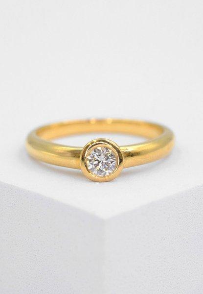 MUAU Schmuck Solitaire Ring Diamant 0.30ct. Gelbgold 750